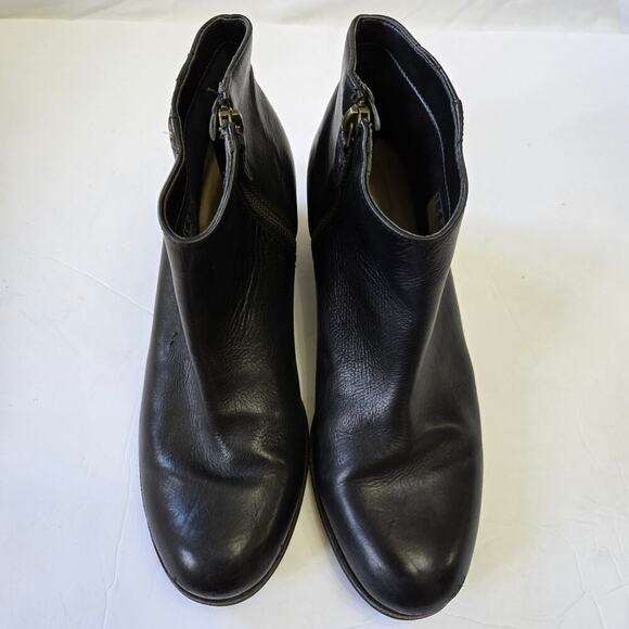 Clarks Womens Maypearl Fawn Booties Size 6.5 Black Leather Ankle Boot - Picture 3 of 12